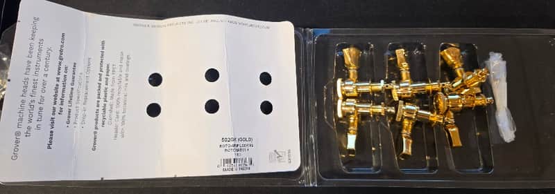 Grover 502G Roto-Grip Locking 3+3 Tuning Machines