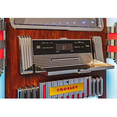 Crosley Digital LED Jukebox with Bluetooth – Walnut Cabinet + Matching Stand image 4