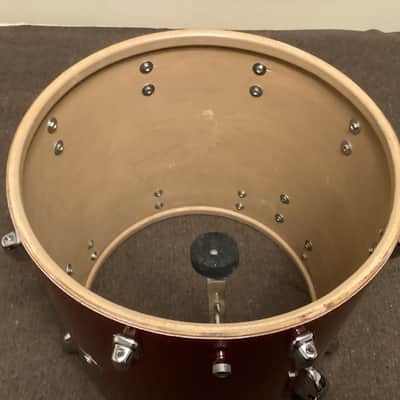 Slingerland 16x16 Floor Tom 1960s - Red Sparkle - COB hoops image 11