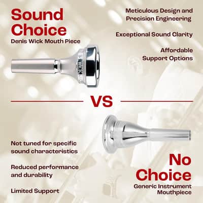 Denis Wick Classic Trombone Mouthpiece Silver Plated, 5880-12CS - V-Type Design for Balanced Tone & Smooth Response - Small Shank Fitting Trombone Accessory 24.7 x 6.5 x 6.1mm image 5