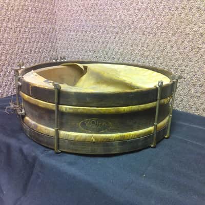 York Plywood Shell Snare Drum 4"x16" Late 1800's/early 1900's - Wood image 1