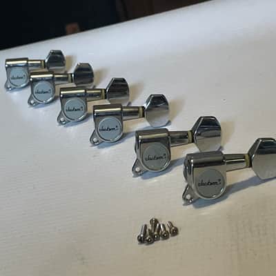 2000's Jackson Dinky Guitar Chrome Jin Ho Korea Tuners Tuning Pegs 6 In Line image 1