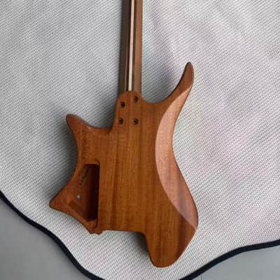 24frets 5 piece Roasted flame maple neck Headless Electric guitar 1 piece Mahogany body T contour  spoke truss rod 1 image 3