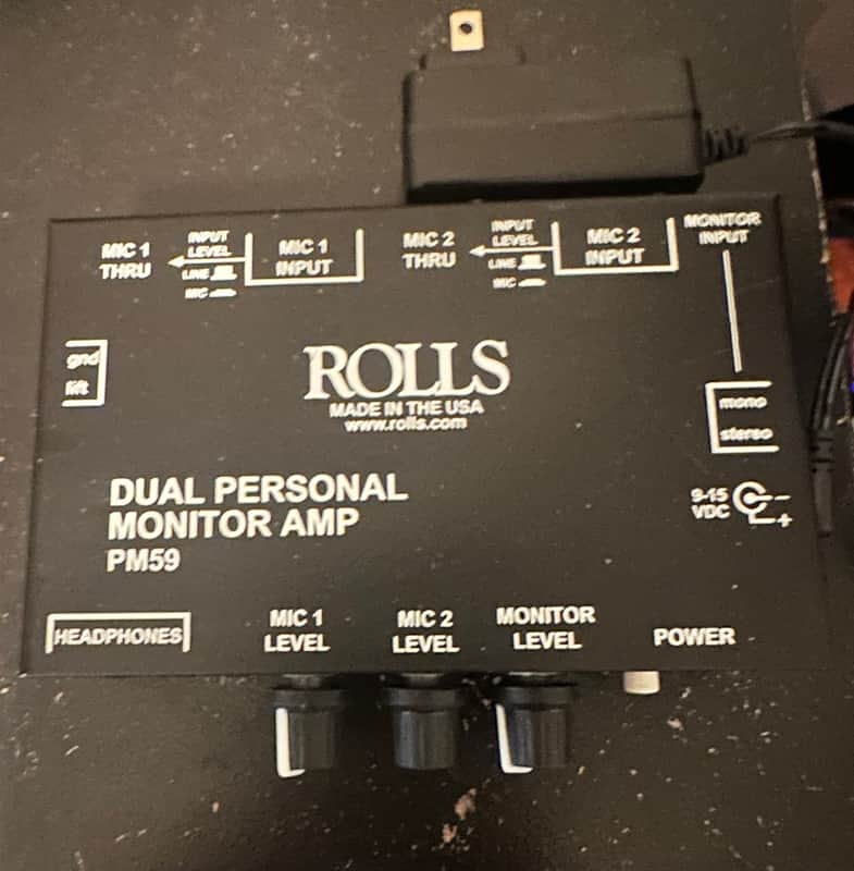 Rolls PM59 Dual Personal Monitor Amp 2020s - Black image 1