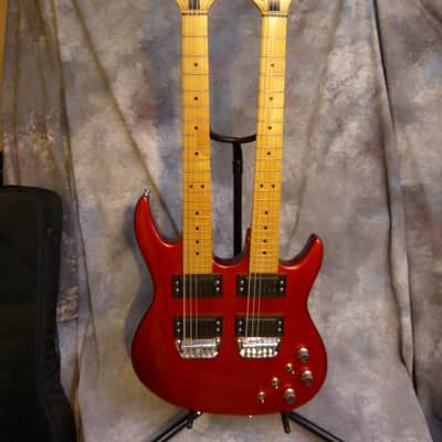 Peavey Hydra Double Neck Electric Guitar 1980's Red image 1