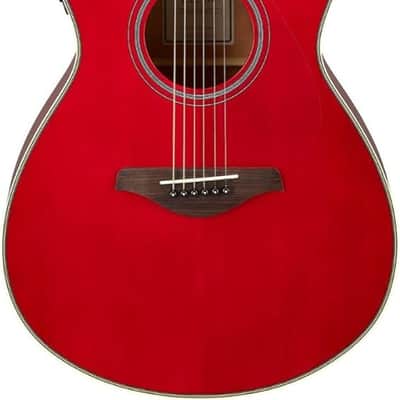 Yamaha FSC-TA TransAcoustic Concert Cutaway Acoustic-Electric Guitar - Ruby Red image 1