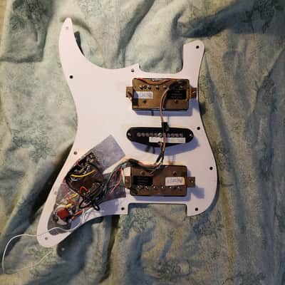 PRS McCarty Archtop Humbuckers + DiMarzio DP402 11-Hole Strat 3-Ply Grey Pearloid Pickguard Loaded Assembly $359.99 image 4