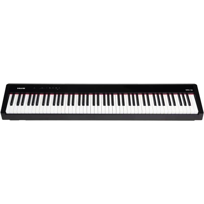 NuX NPK-10 88-Key Portable Digital Piano with Triple Sensor Hammer and Bluetooth, Black image 1