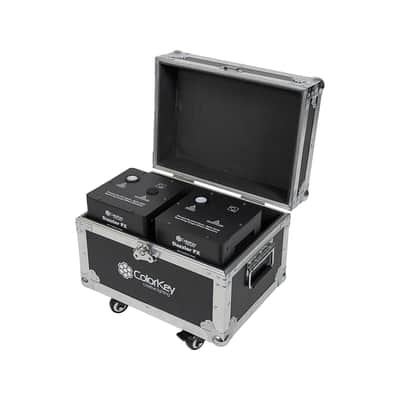 ColorKey Dazzler FX MKII Cold Spark Machine Bundle - 2-Pack w/ Road Case - Black image 2