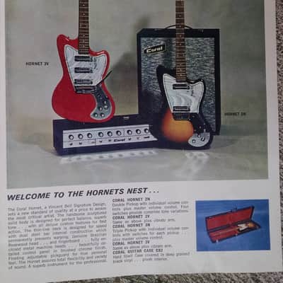 Danelectro  Coral Hornet 2NV 1964 Brownburst image 7