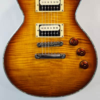 ESP LTD EC-1000FM Deluxe, AA Flame Maple Top, Seymour Duncan Slash APH-2 Set, Amber Sunburst, Korea, w/HSC 2017 image 5