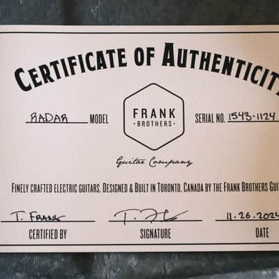 Frank Brothers Radar 2024 - Trillium White - FREE SHIPPING image 5