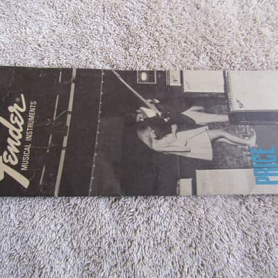 1968 Fender Price List Original Vintage Fender Price List W/Guitars Amps Parts & More Vintage 1968 image 1