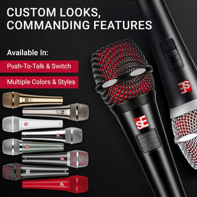 sE Electronics V7 Dynamic Microphone for Singing, Speech & Studio Recording - XLR Handheld Professional Microphone with Supercardioid Aluminum Voice Coil for Huge Gain Before Feedback - Brushed Nickel image 8