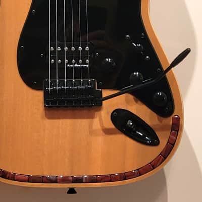 CUSTOM DESIGNED & CRAFTED - SOLID ASH STRAT STYLE W/BUTTERSCOTCH DOUBLE BOUND BODY W/RED APPLE JASPER - SERIAL #075 -  2025 image 7