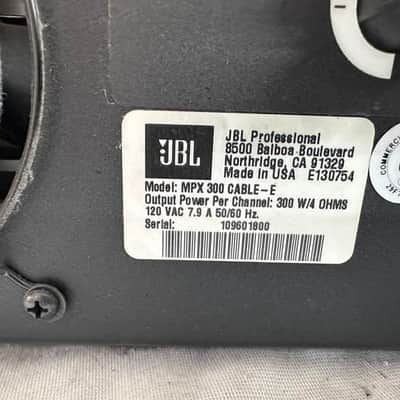 JBL MPX300 Stereo Power Amplifier Amp 300 Watts Per Channel - Three Pieces image 2