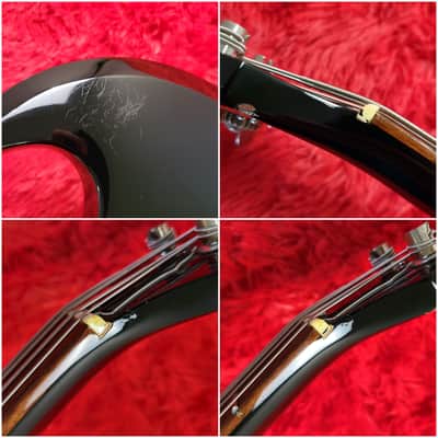 Burny REB-65 Short Scale Set Neck (Gibson EB-3 Model) 1990 - Black - Made In Japan MIJ image 20
