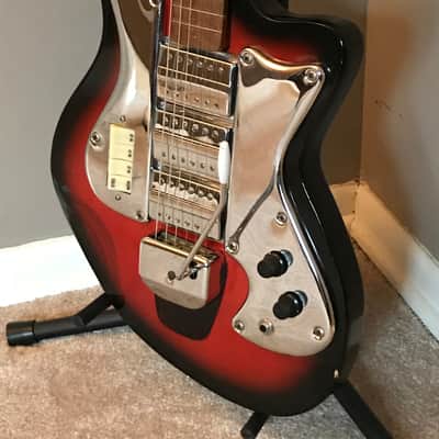 Vintage Sixties Teisco Triple Humbucker Electric Guitar in Excellent Condition image 3