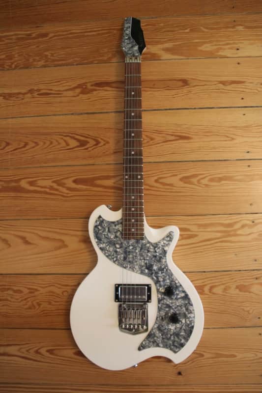 Sambora SA-1 Prototype, Les Paul Style, 1 Humbucker, Floyd Rose Speedloader, White, Rare! image 1