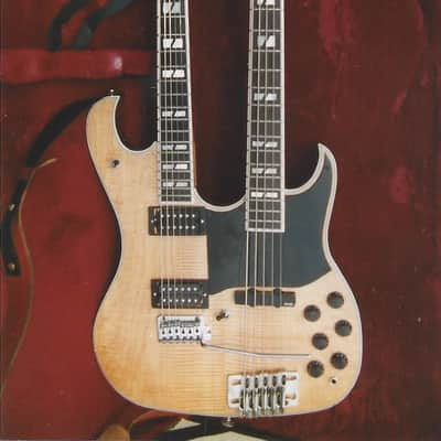 Glen Markel Double Neck Guitar/Bass 1995 Blonde image 1