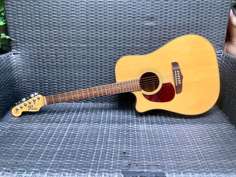 Fender San Miguel 1990-1992 lefthand left handed lefty with cutaway and stratocaster head image 1