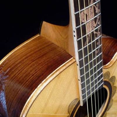 Acoustic Guitar Handmade by Blueberry, 6 String Wood Horse Motif Guitar,Custom Handcrafted Wooden Guitar, Dreadnought Guitar,Steel String image 2