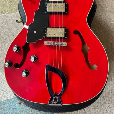 Left Handed DeArmond Starfire Crimson Red Transparent 1999 image 2