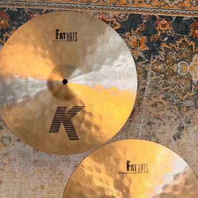 Zildjian K FAT HATS 15” Hihats IMMACULATE Cond! Very DARK Version! 1150 1496 g DON’T Pay $720 & Guess!! image 3
