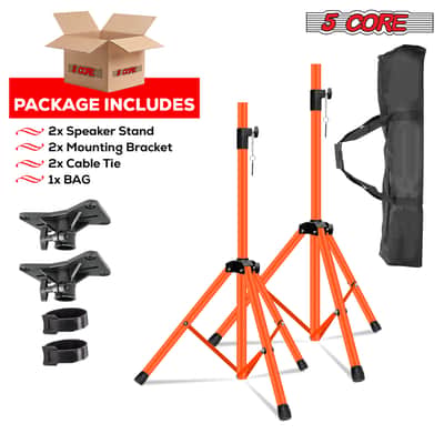 5 Core Speaker Stand Pair Height Adjustable 72" Heavy Duty PA DJ Tripod Studio Monitor Stands image 9