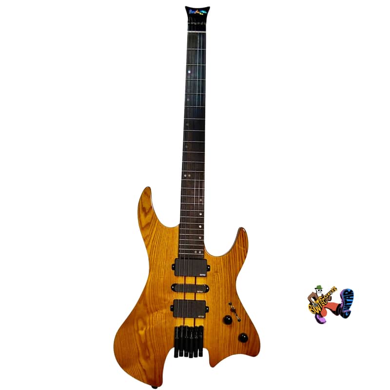 Bootlegger Guitar Gen 2 Absinthe Headless Fixed Bridge 2022 Honey Clear Gloss EMG Coil Split Case image 1