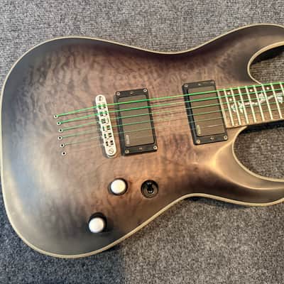 Schecter C-1 Platinum Satin Black Electric Guitar EMG image 2