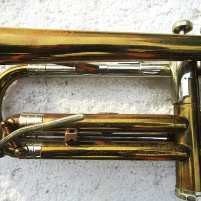 Getzen 90 Deluxe Trumpet, 1949, USA, Gold Lacquer, Tags, Case, Very Clean image 15