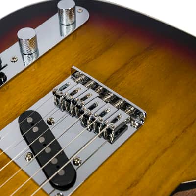 BootLegger Guitar Single Barrel Brown Red Black Burst Custom Case & Flask P90 & Single Coil image 6