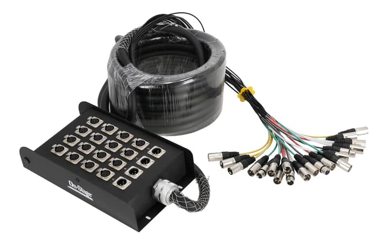 On-Stage SNK16450V2 16-Channel 50 ft. XLR Snake Cable, 4-Return, 100% OFC image 1