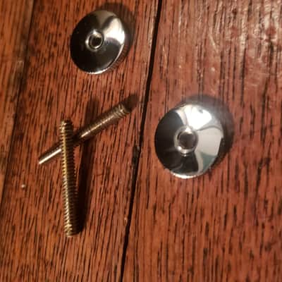Gibson 1972 Domed Thumbwheels, Chrome Two Dome Thumb Wheels and Posts for ABR-1 bridge Bild 3