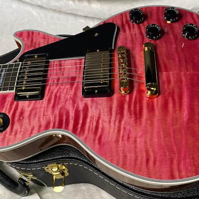 NEW! Gibson Dealer Select Custom Shop Les Paul Custom AAA Figured Top - Transparent Pink - Authorized Dealer - WOW! 8.65 lbs - G06982 image 8