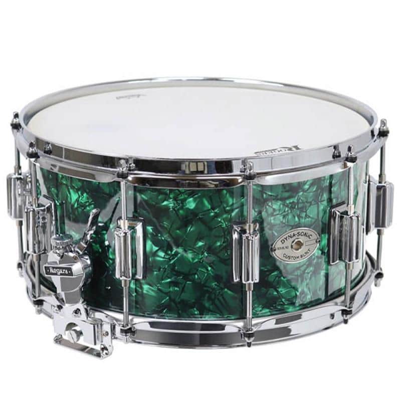 Rogers Rogers Dyna-Sonic 6.5" x 14" Classic Snare Drum with Beavertail Lugs - Green Marine Pearl - 37GMP 2020-2022 - Green Marine Pearl