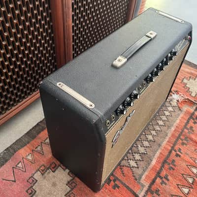 Vintage 1965 Fender USA Deluxe Reverb '60s Blackface Combo Tube Electric Guitar Amp 1960s image 2
