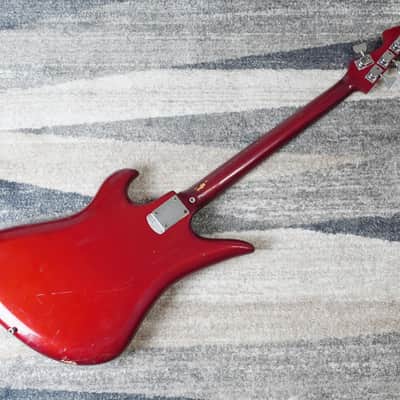 Rare 1965–1966 Teisco Spectrum Series EBX-200 Bass Metallic Red Vintage MIJ Bizarre Bass image 3