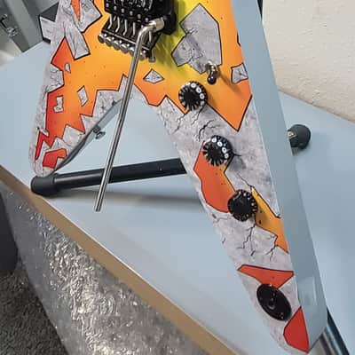 Dean VX Dime Primal Sledge Skin! Floyd Rose top mount - Awesome! 2000s - Primal Concrete Sledge image 5