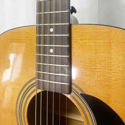 Jasmine S45 SK Natural/Gloss Acoustic Dreadnought W/Hard Case 2000s - Clear Gloss image 6