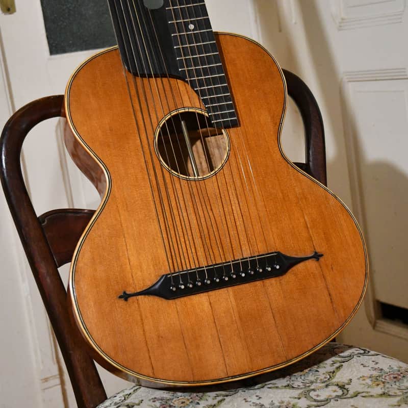 Antique Schonbach Schrammel (Contra) Guitar, 1930s – Refurbished, great condition image 1