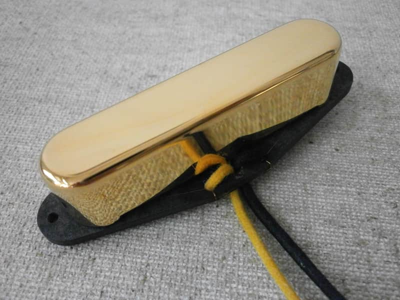 Telecaster Neck Gold Plated Pickup A5 7.5kOhm Handwound Vintage Tele Q 50s Broadcaster Nocaster image 1