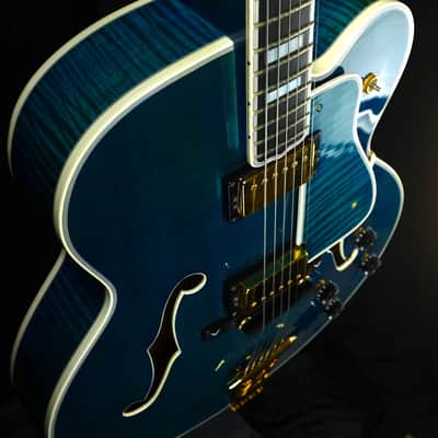 Heritage  Super Eagle 1998 Blue Sunburst Rare Archtop Guitar image 19