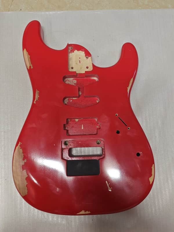 HSS Red Poplar Wood Guitar Body DIY Project image 1