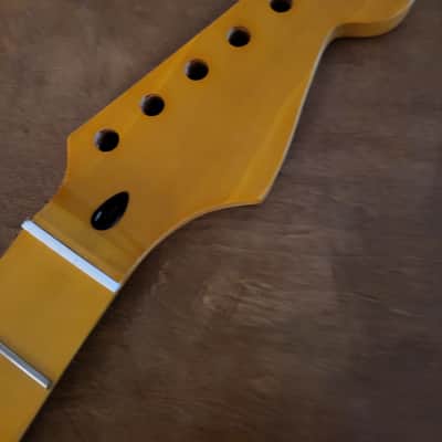 Vintage maple S guitar neck replacement  steel frets diy image 1