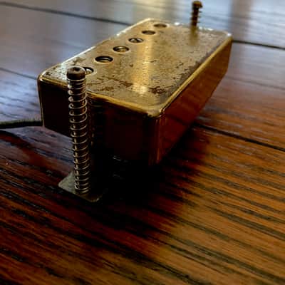 VINTAGE 1982 GRECO PAF RELIC HUMBUCKER - GOLD COVER - MAXON MADE - MIJ  - REAL LIFE RELIC image 9