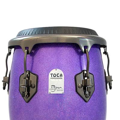 Set of 2 - Jimmie Morales Signature Series Tumba & Quinto Drums - Purple Sparkle image 3