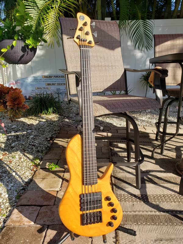 Tom Clement Single Cut 30" 5 String Bass image 1