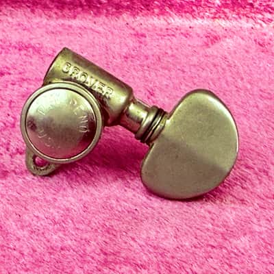 1960's Grover Patent Pending USA Single Guitar Tuner Nickel ~1960's (Bass Side) image 4